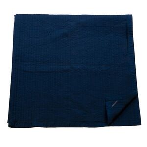 Ralph Lauren Reed Coverlet Queen Cotton Sateen Quilt in Navy Blue